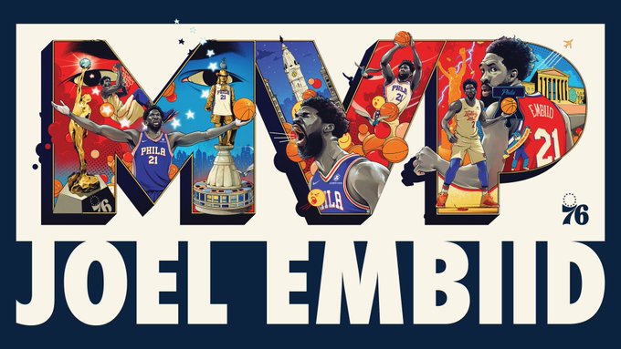 NBA 2023 MVP Joel Embiid 76ers